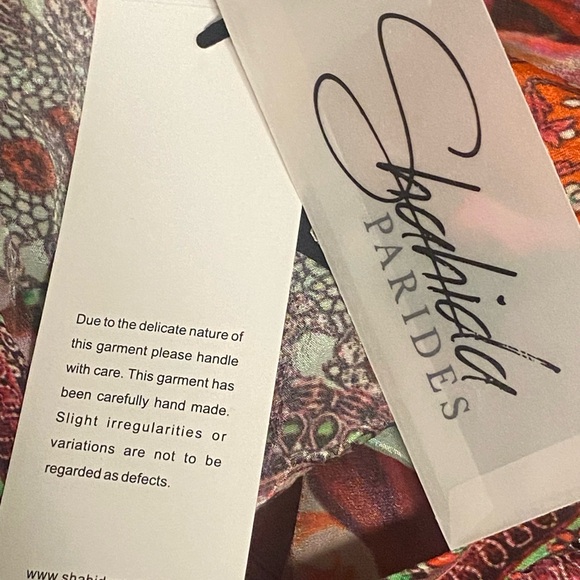 SHAHIDA PARIDES Floral embellished mini dress SILK  M - Picture 14 of 16